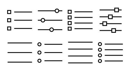 Menu Icon set illustration. web menu sign and symbol. hamburger menu symbol