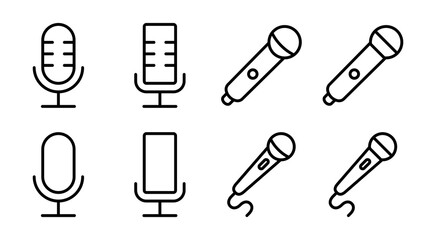 Microphone icon vector illustration. karaoke sign and symbol