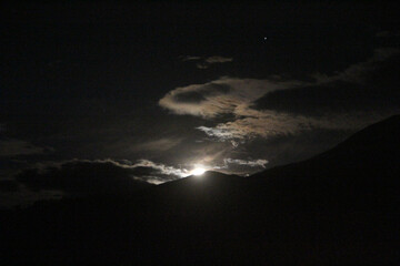 Moonrise on the mountains