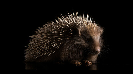 hedgehog on the ground