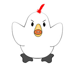 Fat cartoon chicken