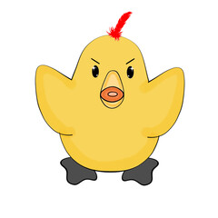 Fat cartoon chicken