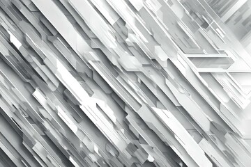 Obraz premium Abstract grey and white geometric background. Generative AI