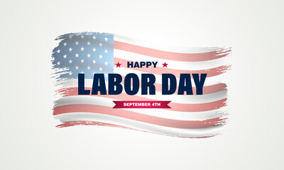 Happy labor day in United States of America background vector illustration
