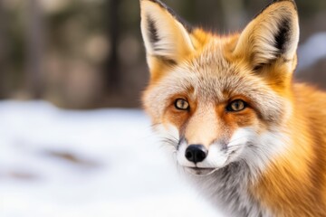Fototapeta premium fox in the snowy wilderness