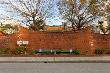 Nagasaki, Japan - Nov 28 2022: Confucius Shrine (Koshi-byo) built in 1893 by Nagasaki's Chinese...