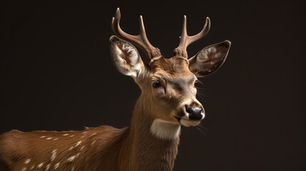 deer in the woods animal wildlife mammal nature generative ai