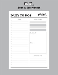 Daily to do planner. (Sean and Sea) 