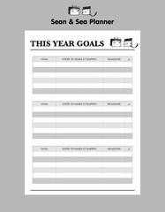 This Year goal planner. (Sean and Sea) 