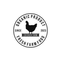 Fototapeta na wymiar Chicken farm logo design vector. Livestock logo vector