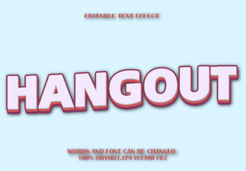 Hangout Editable Text Effect 3d Cartoon Style