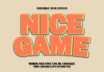 Nice Game Editable Text Effect 3d Cartoon Style