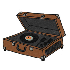 brow vintage gramophone playe