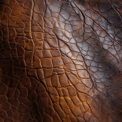 Wornout leather texture with creases generative AI