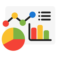 Dashboard icon in flat style, use for website mobile app presentation