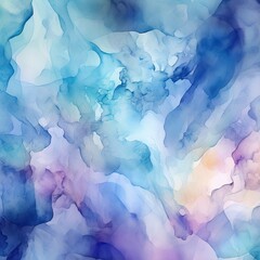 Abstract watercolor wash pattern in cool tones 
