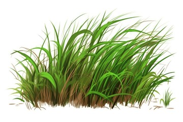 fresh green grass on a clean white background. Generative AI
