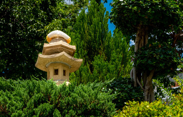 Statue in a Zen garden at a Bangkok temple