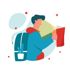 vector illustration back to school suitable for completing websites, educational content, and others