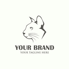 Obraz premium Cat logo design vector
