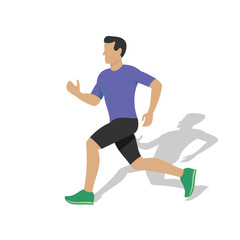 running man vector art illustration cardio workout design