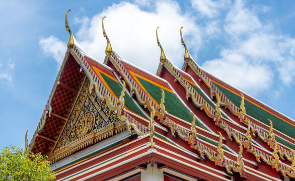 Historic Wat Suthat Buddhist Temple in Bangkok