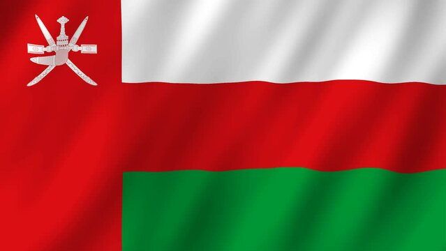 Flag of the Oman waving animation. looping National Oman flag animation background 4k