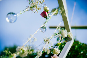 Dekoracje weselne, kwiaty na wesele, aranżacja weselna, oprawa weselna - obrazy, fototapety, plakaty