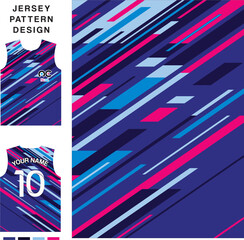 Abstract line concept vector jersey pattern template for printing or sublimation sports uniforms football volleyball basketball e-sports cycling and fishing Free Vector.