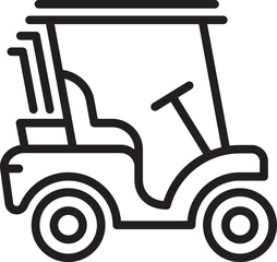 	
Nice golf cart icon Flat vector design isolated on white background	
