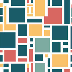 Abstract colorful surrealism square pattern background design