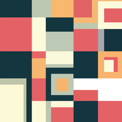 Abstract colorful surrealism square pattern background design