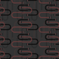 Lots of twisted lines on a gray background.