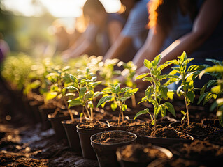 Regenerative farming works on small-scale organic farming with complex farming details, such as nutrient rich soil, diverse crop rotation, and companion planting created with Generative AI Technology