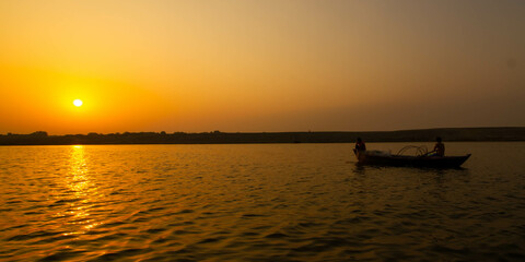 Sunrise at Ganges river