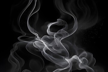 Surreal Dreamscape: Swirling Charcoal Gray Smoke Illuminated by a Single Star
