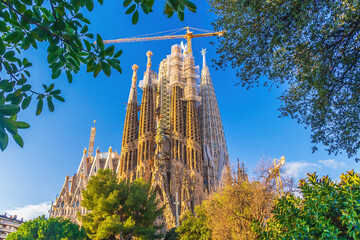 Sagrada Familia by Antonio Gaudi in Barcelona Spain