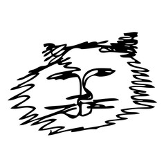 cat simple vector sketch single one or continuous line © jassmerah