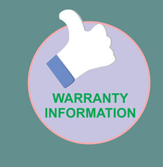 vector icon warranty information for your product