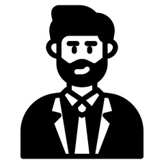 man avatar semi solid style