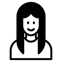 woman avatar semi solid style