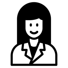 woman avatar semi solid style