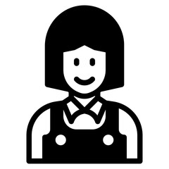 woman avatar semi solid style