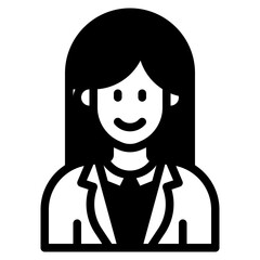 woman avatar semi solid style