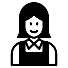 woman avatar semi solid style