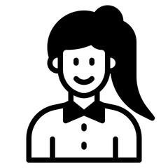 woman avatar semi solid style