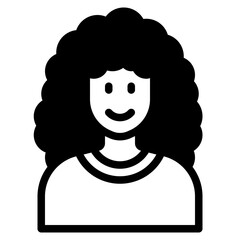 woman avatar semi solid style