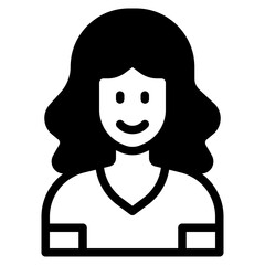 woman avatar semi solid style