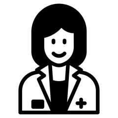 woman avatar semi solid style