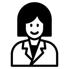 woman avatar semi solid style